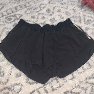 Black lululemon shorts size 6